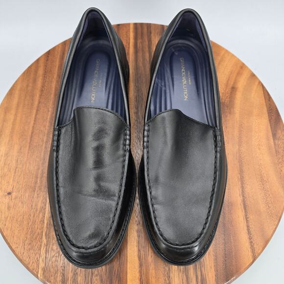 Cole Haan Shoes Mens 8 M Black Leather Venetian Grand Evolution Slip On Loafers - Picture 6 of 8